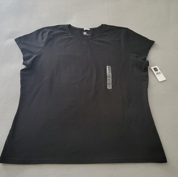 GAP Tops - Gap Stretch Womens BLACK  Short Sleeve Shirt Size X Large